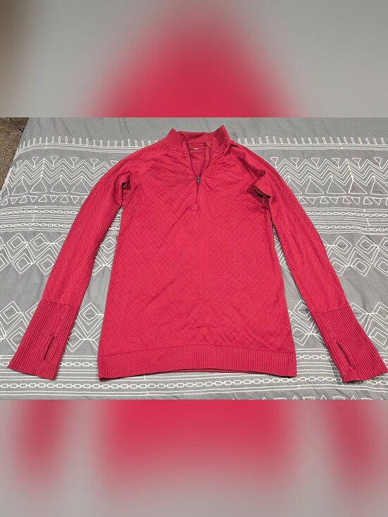 lululemon athletica Tops - Lululemon Rest Less 1/2 Zip In Star Ruby